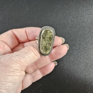 Serpentine ring sterling silver